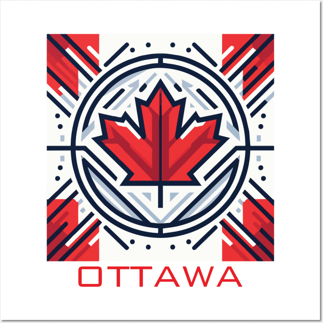 Ottawa Ontario Canada Flag Wall Art by Heartsake